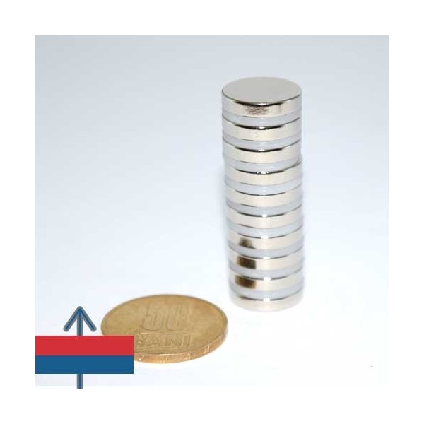 Неодимов магнит диск 15 x 0.3 мм 4