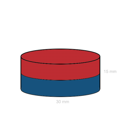 Magnet neodim disc 30 x 15 mm C