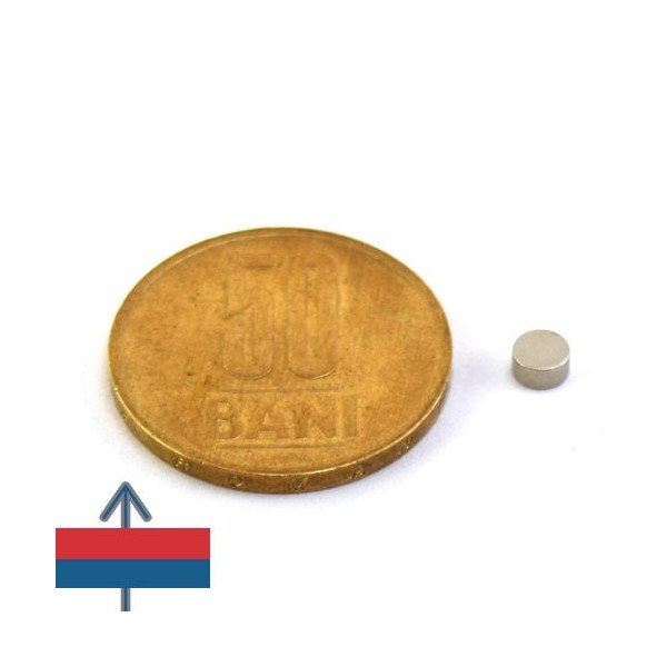 Неодимов магнит диск 4 x 0.2 мм 6