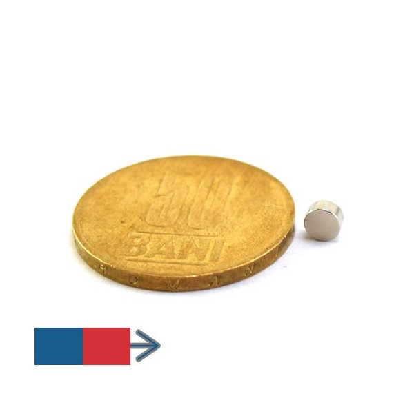 Неодимов магнит диск 4 x 0.2 мм 12