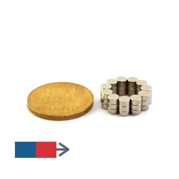 Неодимов магнит диск 4 x 0.2 мм 15