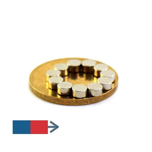 Неодимов магнит диск 4 x 0.2 мм 18