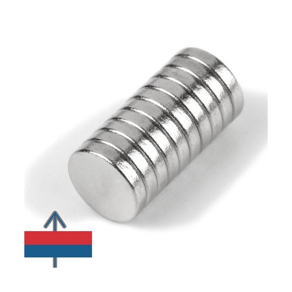 Неодимов магнит диск 5 x 0.1 мм 2