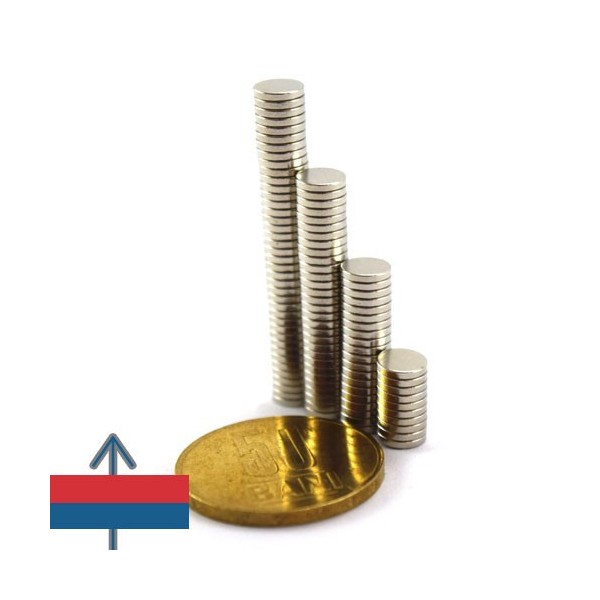 Неодимов магнит цилиндър 6 x 1 мм 6