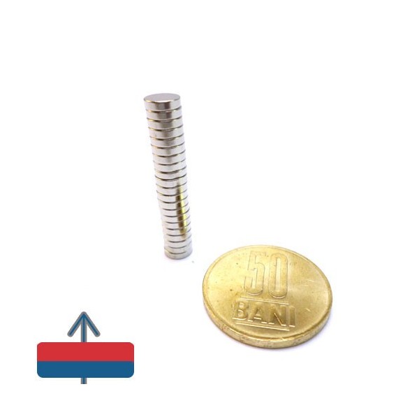 Неодимов магнит диск 6 x 1.5 мм 2