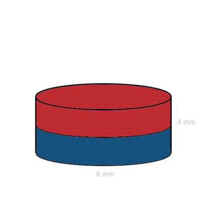 Magnet neodim disc 06 x 04 mm C