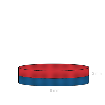 Magnet neodim disc 08 x 02 mm C