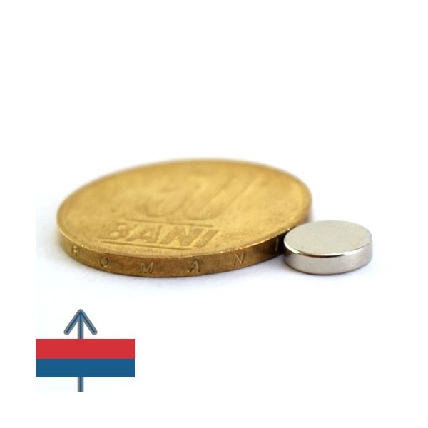 Неодимов магнит диск 8 x 0.2 мм 4