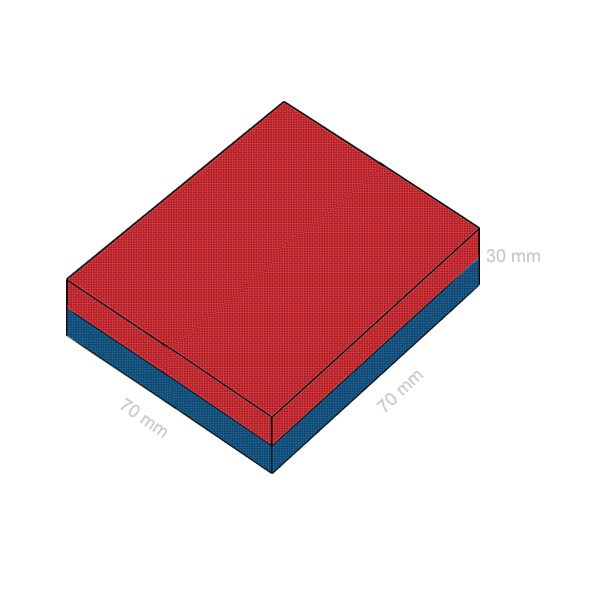 Феритен магнит блок 70 x 70 x 30 мм C