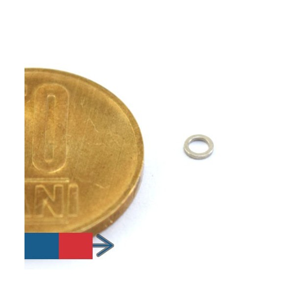 Неодимов магнит пръстен 3 x 2 x 5 мм 1