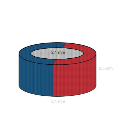 Magnet neodim inel 03 x 02 x 05 mm C