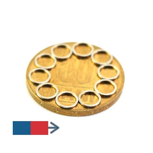 Неодимов магнит пръстен 5.3 x 4.3 x 0.5 мм 6