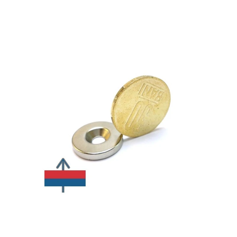 Magnet neodim inel D 20 mm - oală fără carcasă 50 bani