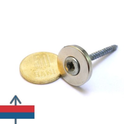 Magnet neodim inel D 20 mm - oală fără carcasă cu surub