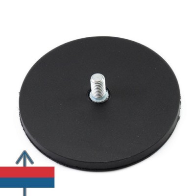Magnet neodim oala D88 mm cauciucat filet exterior 4