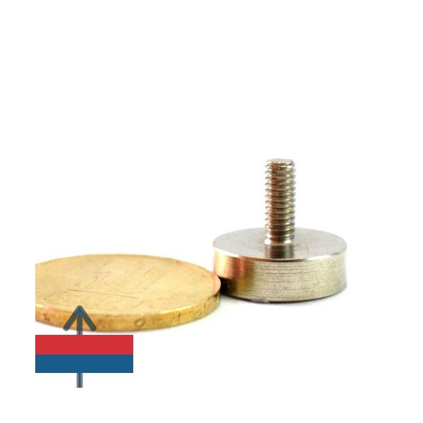 Magnet neodim oala D16 mm cu filet exterior 2