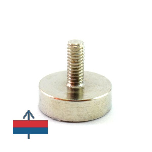 Неодимов магнит купичка D16 мм с външна резба 4