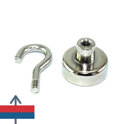 Magnet neodim oala D20 mm cu carlig 4