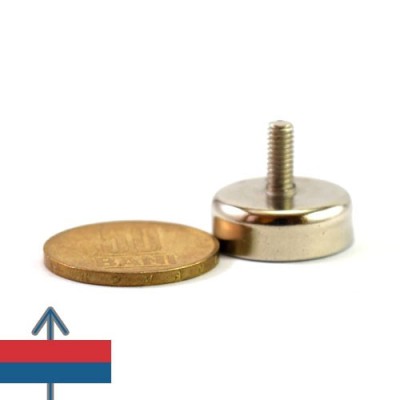 Magnet neodim oala D20 mm cu filet exterior 2