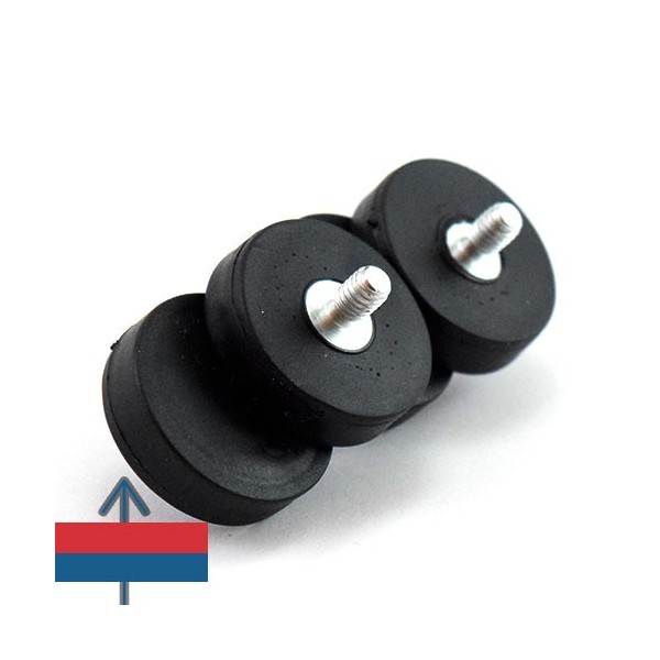 Magnet neodim oala D22 mm cauciucat filet exterior 5