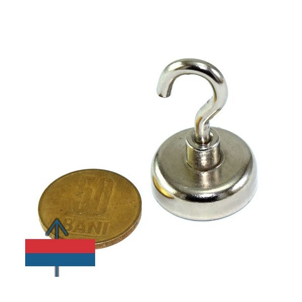 Неодимов магнит купичка с кука 25 мм 3