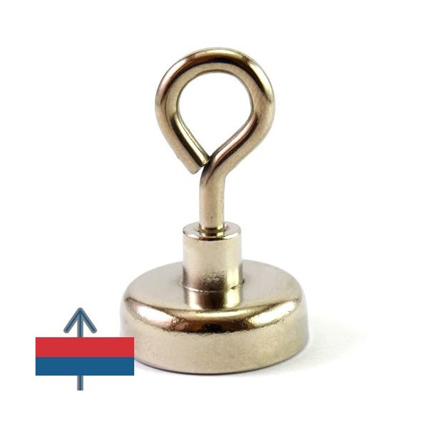 Magnet neodim oala D25 mm cu carlig inelar 2