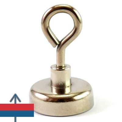 Magnet neodim oala D25 mm cu carlig inelar 2