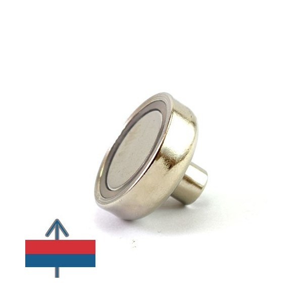 Magnet neodim oala D25 mm cu gat filetat 4