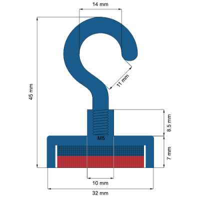 magnet neodim oala carlig 32 C
