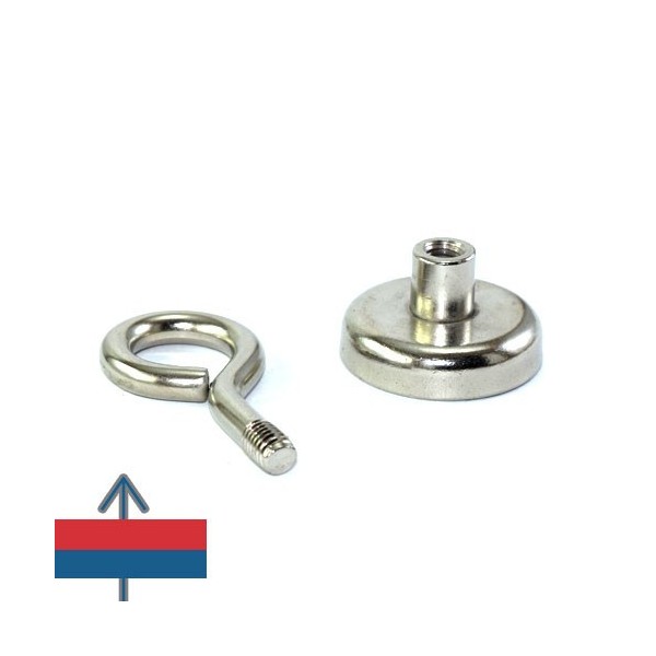 Magnet neodim oala D32 mm cu carlig inelar 4