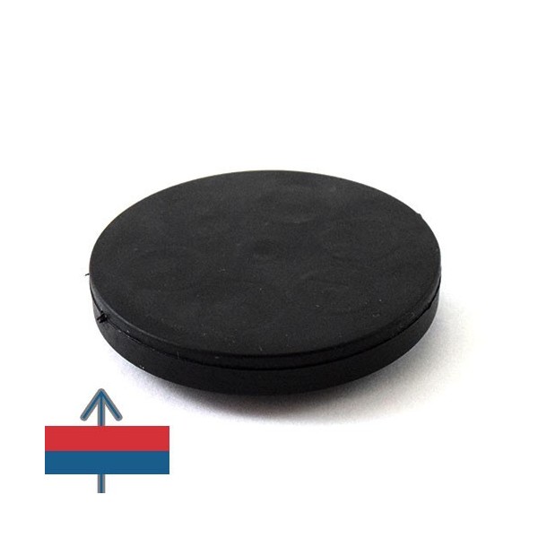 Неодимов магнит тенджера Ø43 мм с каучуково покритие и вътрешна резба на шийката 3