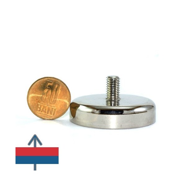 Magnet neodim oala D48 mm cu filet exterior 2