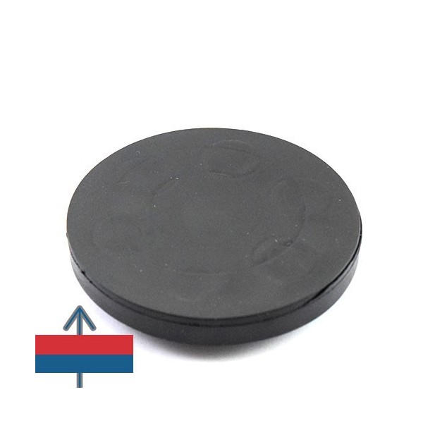 Неодимов магнит тенджера Ø66 мм с каучуково покритие и вътрешна резба на шийката 4