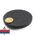 Неодимов магнит тенджера Ø88 мм с каучуково покритие и вътрешна резба на шийката 7