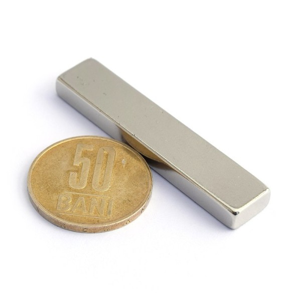 Неодимов магнит блок 50 x 10 x 5 мм - N45 хоризонтален