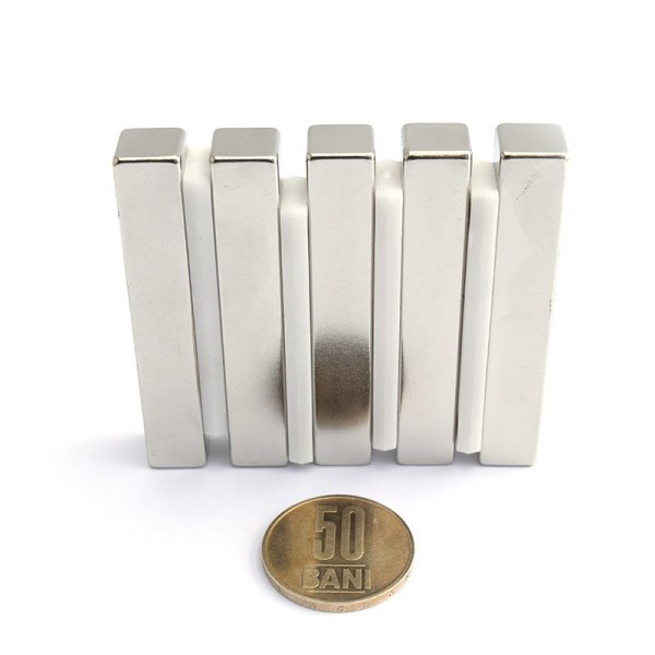 Неодимов магнит блок 50 x 10 x 10 мм - N45 комплект