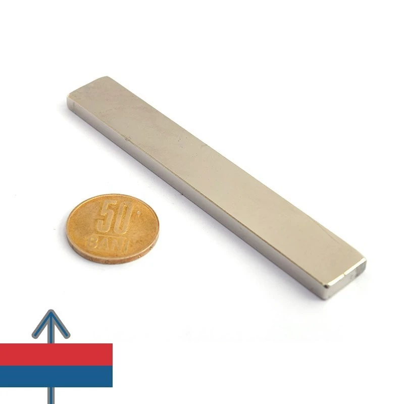 Magnet neodim bloc 100 x 15 x 5 mm - N45 cu magnetizare