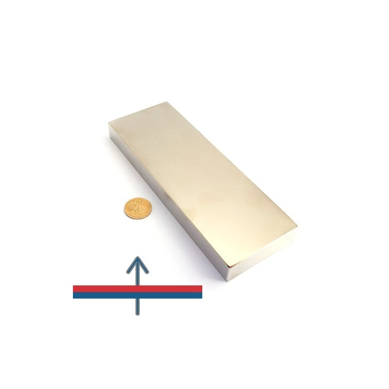Magnet neodim bloc 200 x 70 x 20 mm - N45 cu magnetizare proportional