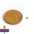 Неодимов магнит диск 3 x 0,5 мм - N42 с намагнитване