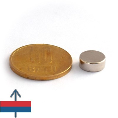 Magnet neodim disc 10 x 4 mm - N48 cu magnetizare