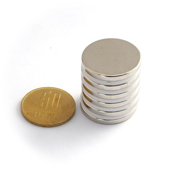 Неодимов магнит диск 25 x 3 мм – вертикален комплект