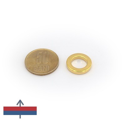 Magnet neodim inel 5 x 1 x 2 mm - N52 cu magnetizare