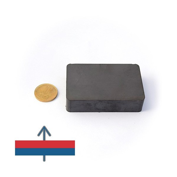 Феритен магнит блок 75 x 50 x 18 мм с намагнитване
