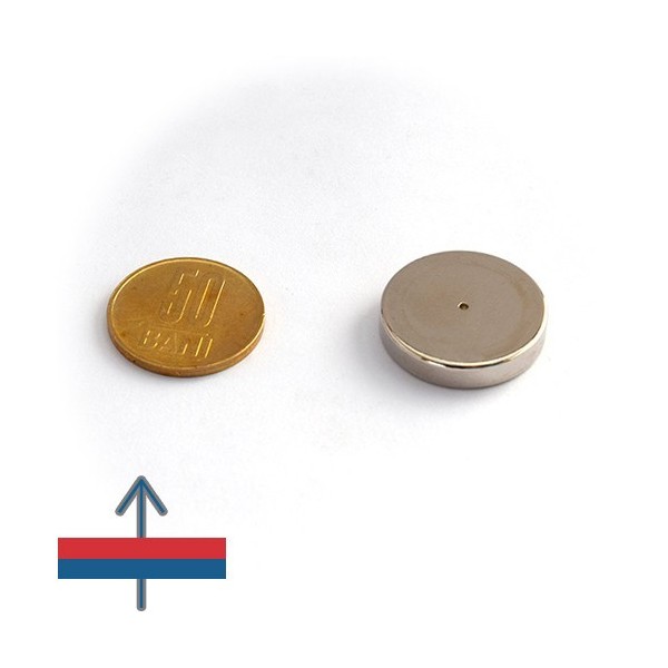 Magnet neodim disc 50 x 25 mm - N45 cu magnetizare