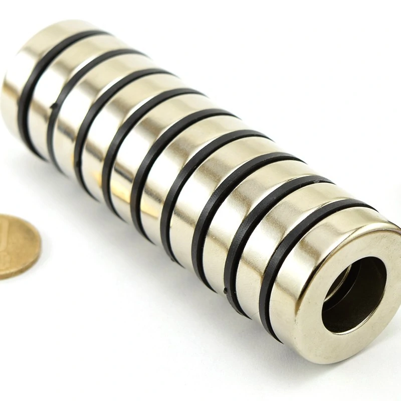 Magnet neodim inel 34 x 18 x 9 mm grup rezultă magnetizarea
