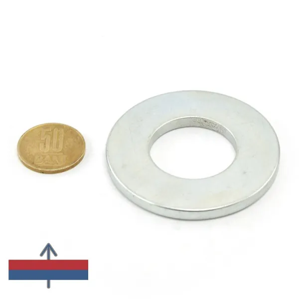 Magnet neodim inel 60 x 30 x 5 mm cu magnetizare Magnet neodim inel 60 x 30 x 5 mm cu magnetizare