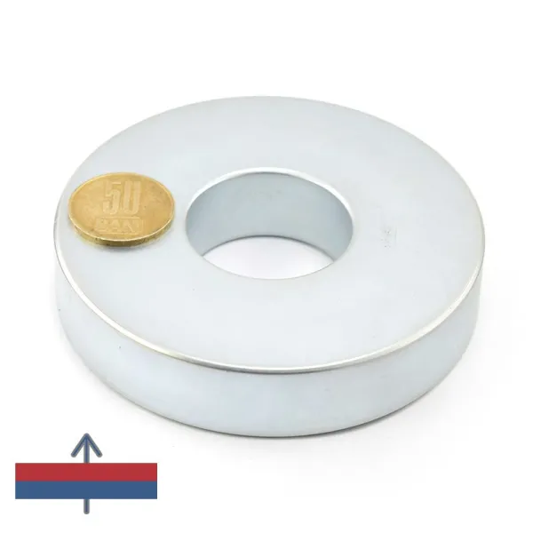 Magnet neodim inel 95 x 36,6 x 20 mm cu magnetizare Magnet neodim inel 95 x 36,6 x 20 mm cu magnetizare