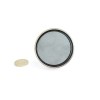 Феритен магнит тенджера Ø63 мм с вътрешно нарязана резба и монета 50 стотинки, изглед отгоре 2