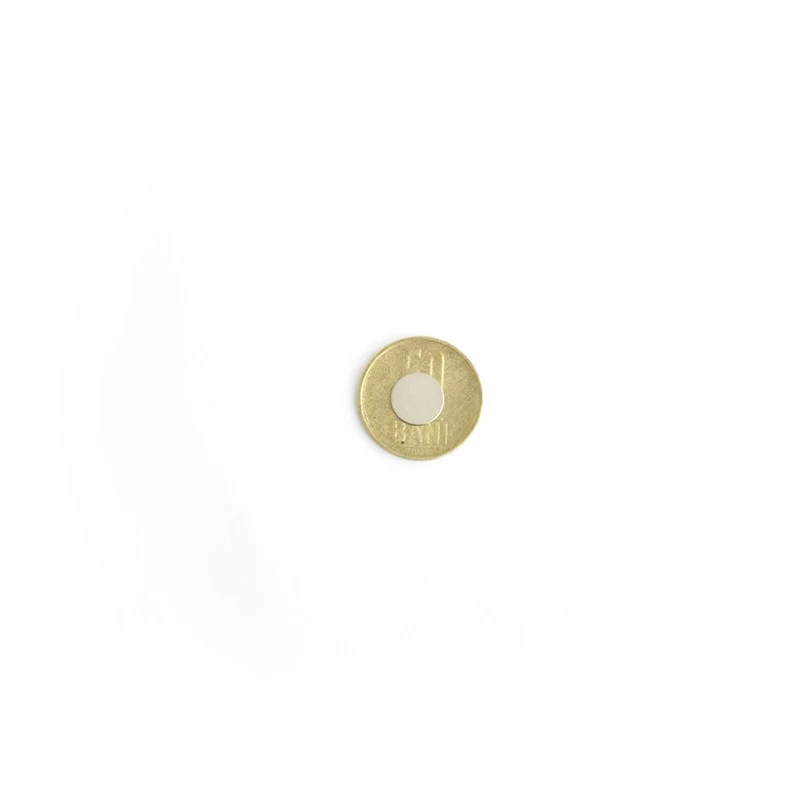 Magnet neodim disc 10 x 0.5 mm peste moneda de 50 bani