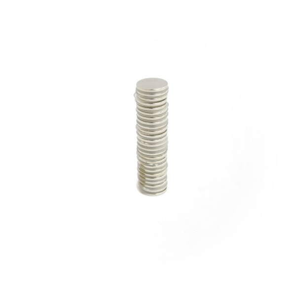 Неодимов магнит диск 15 x 1,5 мм вертикален комплект